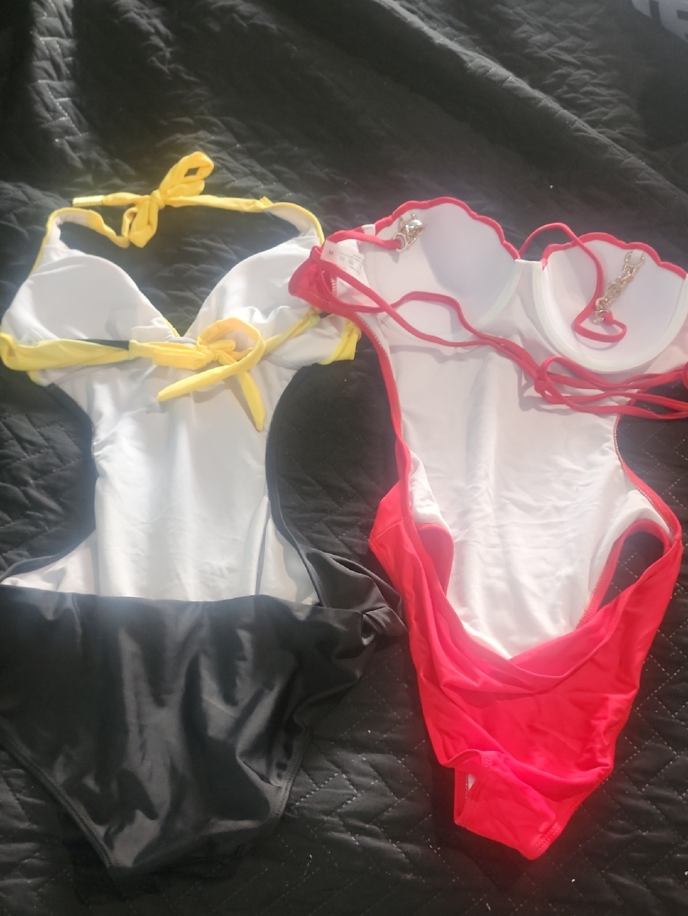 2 Set  Sexys  Swimsuit - Yellow & Bright Pink - Picture 4 of 6